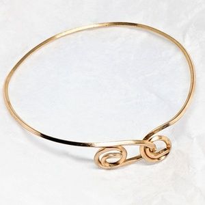 Minimalist Thin Bronze Bangle Bracelet Spirals